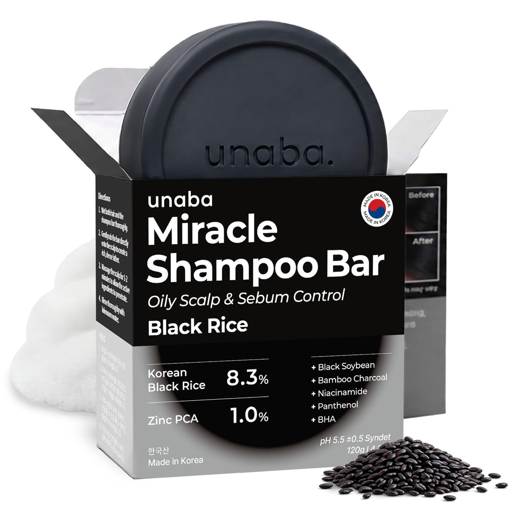 unaba front packaging showing clear product and benefits for clean hair