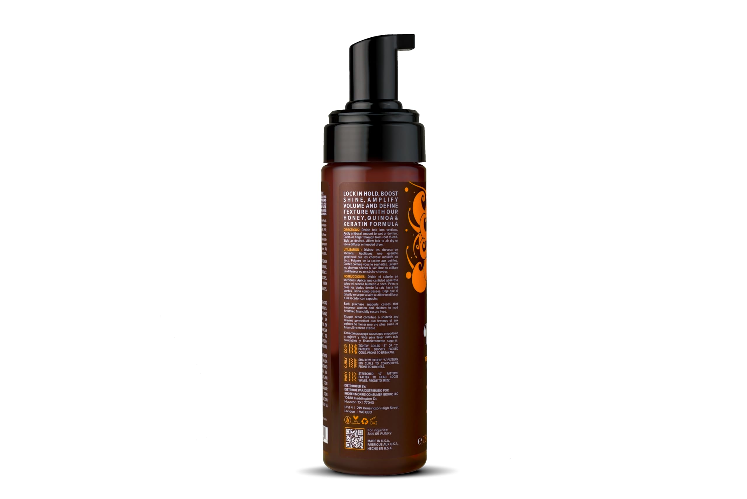 Uncle Funky's Daughter mousse foam in hand demonstrating lightweight texture