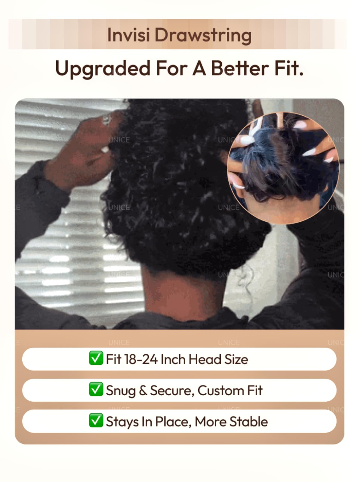 UNICE length comparison showing 12-inch scale for manageable short style