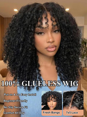 UNICE side profile on mannequin displaying cascade of defined curls