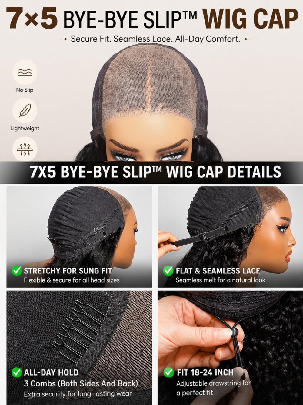 UNICE wig on mannequin at 16 inches showing scale and full silhouette benefit