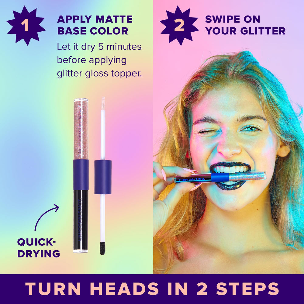 UNICORN SNOT lipstick tip close-up showing creamy matte texture for smooth coverage benefit