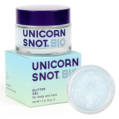 UNICORN SNOT jar front view showing holographic Galaxy label and shimmer