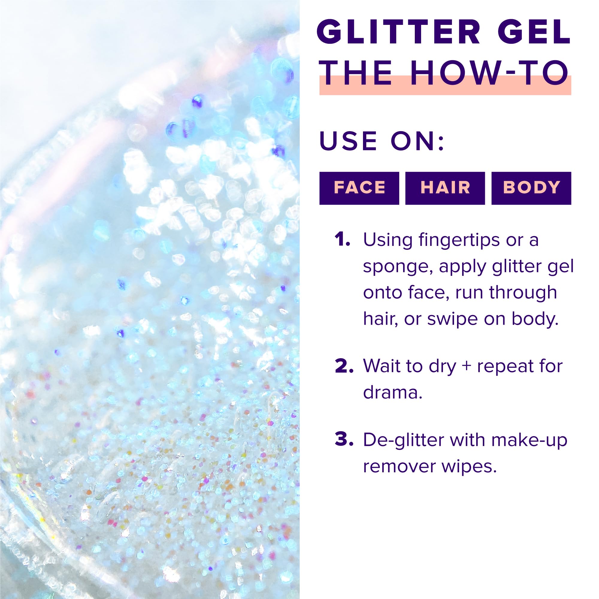 UNICORN SNOT swiped through hair creating iridescent, long-lasting shine