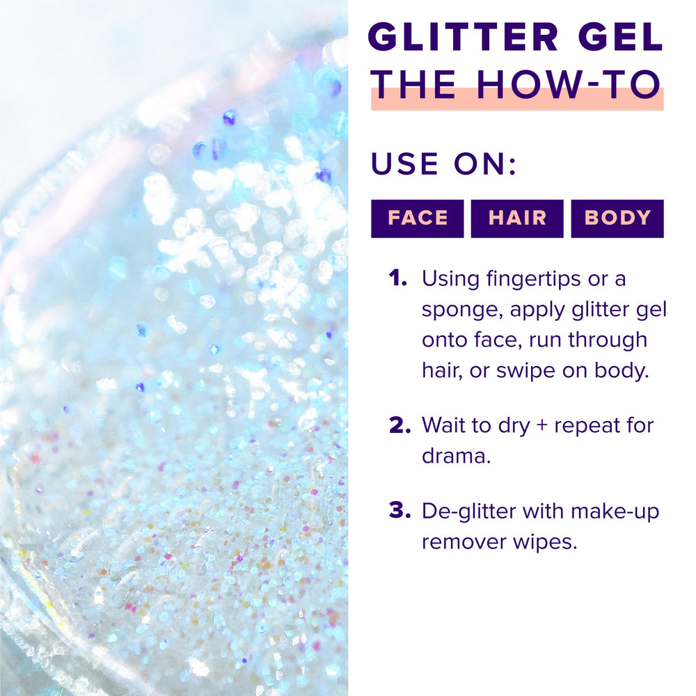 UNICORN SNOT swiped through hair creating iridescent, long-lasting shine