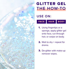 UNICORN SNOT swiped through hair creating iridescent, long-lasting shine