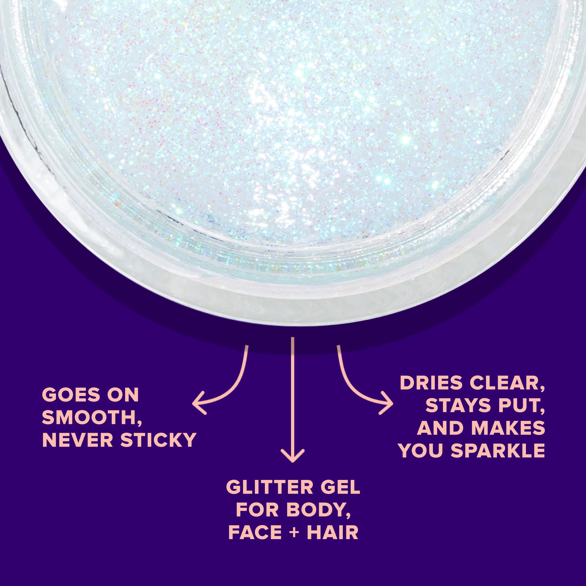 UNICORN SNOT applied on cheekbone giving bright holographic highlight