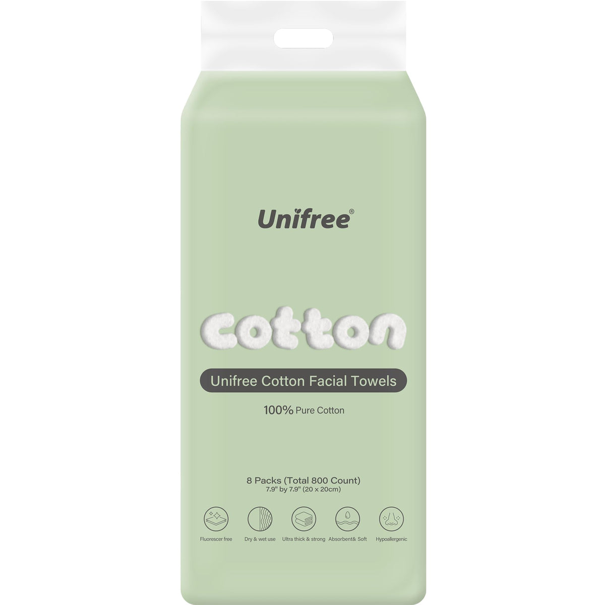 UNIFREE front packaging 8-pack showing quantity and value