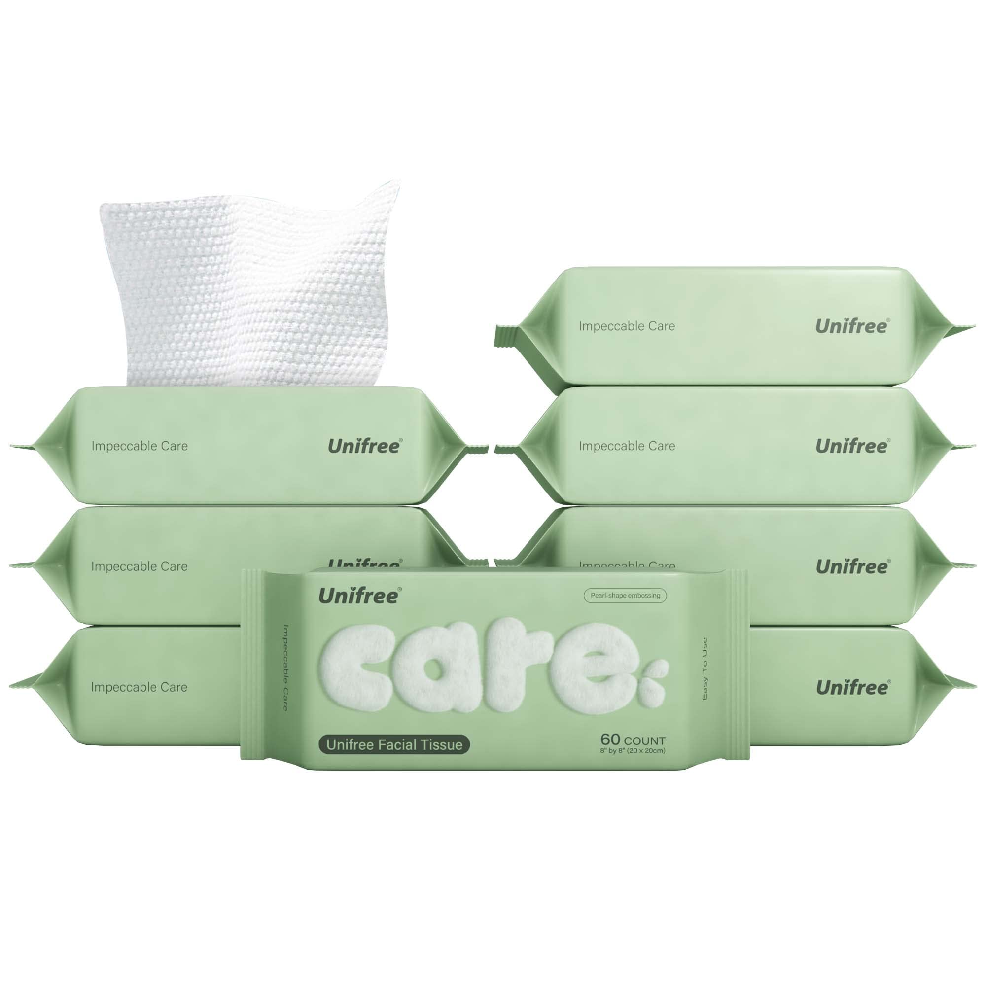 UNIFREE front packaging showing 8-pack value and 480-count convenience