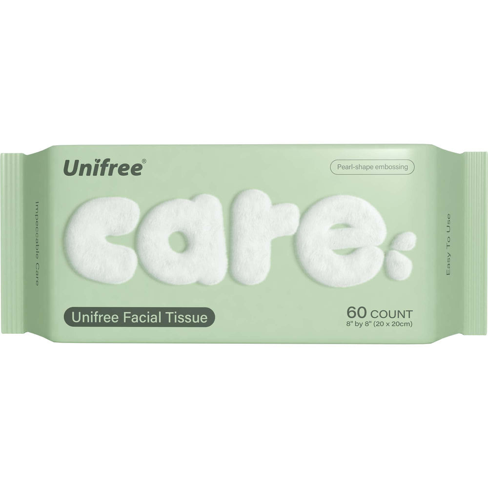 UNIFREE sheet held in hand showing 7.8 by 7.8 inch size and coverage