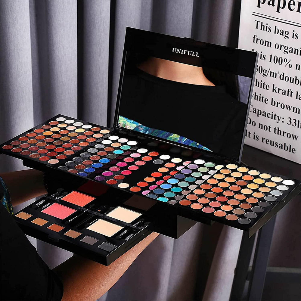 UNIFULL eyeshadow swatches close-up demonstrating smooth blendable payoff