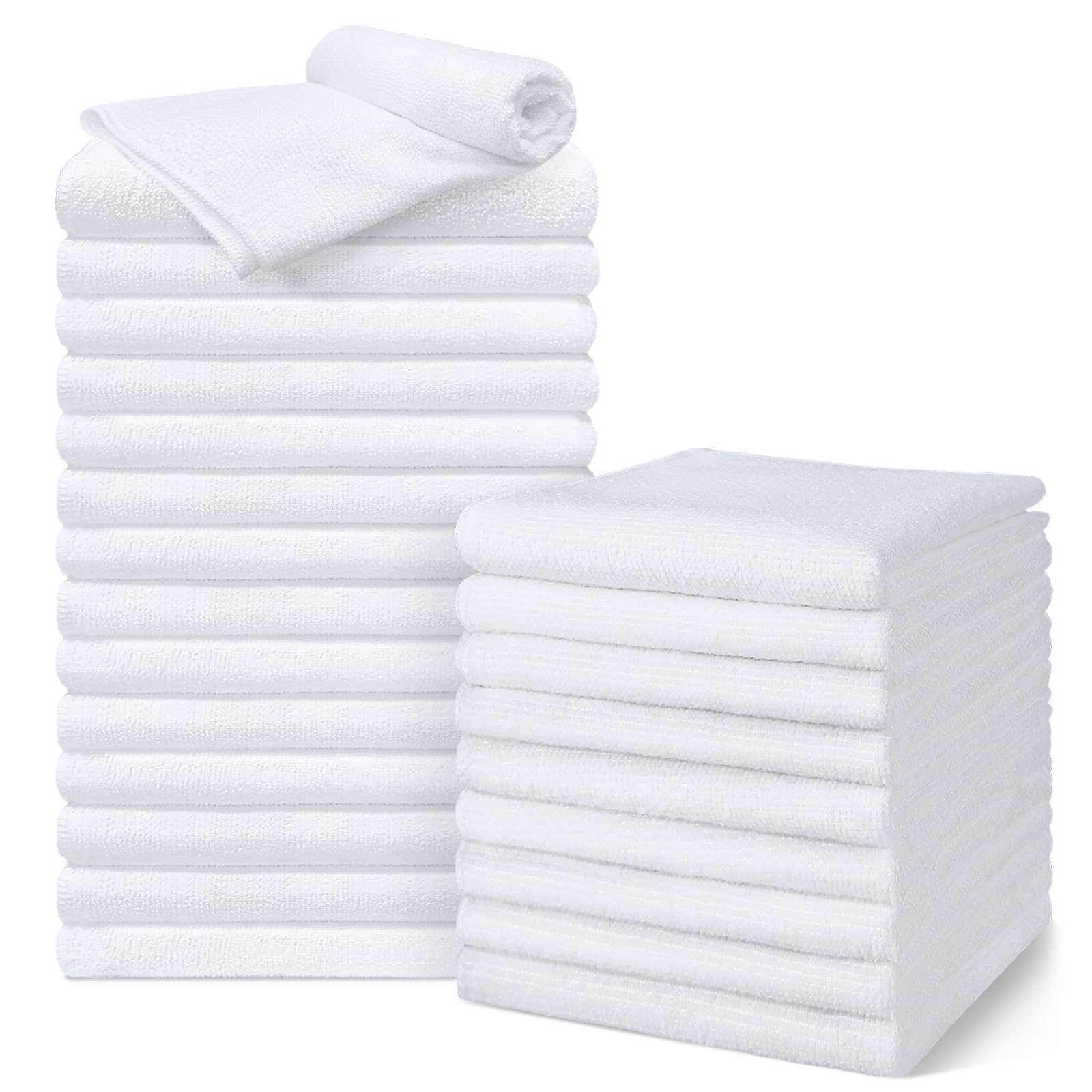 UNIMADE front view of 24-pack showing clean professional towels