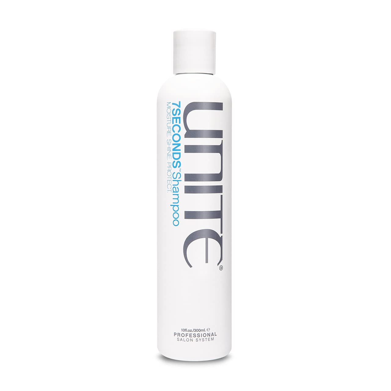 UNITE front bottle shot showing label and 10 fl oz size, highlighting professional packaging