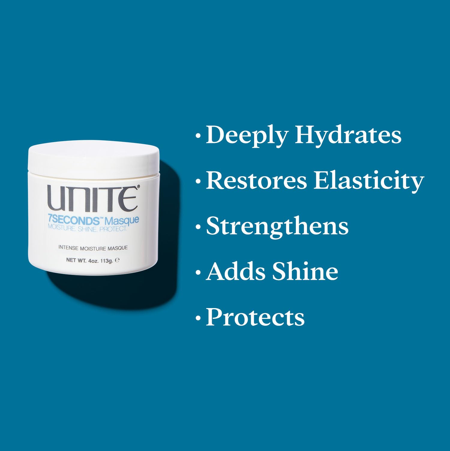 UNITE 7SECONDS Masque being applied to hair demonstrating quick repair benefits