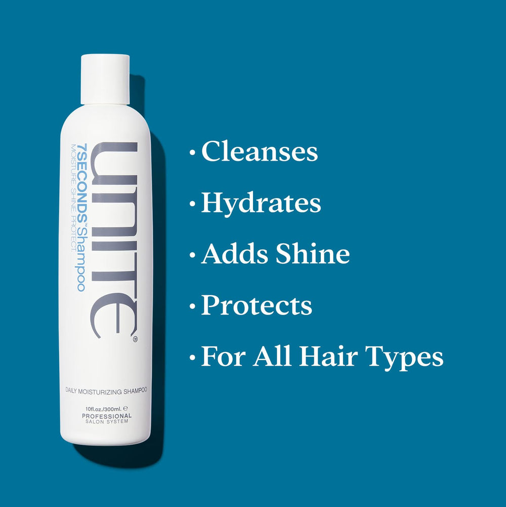UNITE close-up of creamy lather on hair strands demonstrating gentle cleansing and hydration