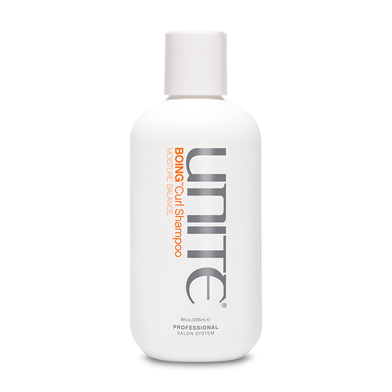 UNITE BOING shampoo front packaging showing bottle and label benefit