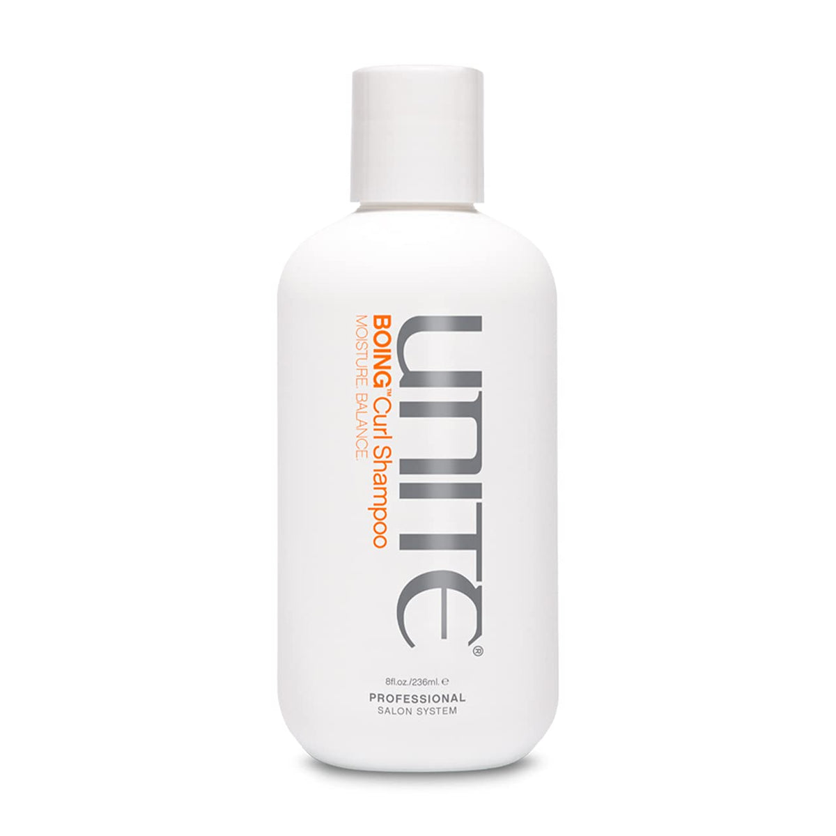 UNITE BOING shampoo front packaging showing bottle and label benefit