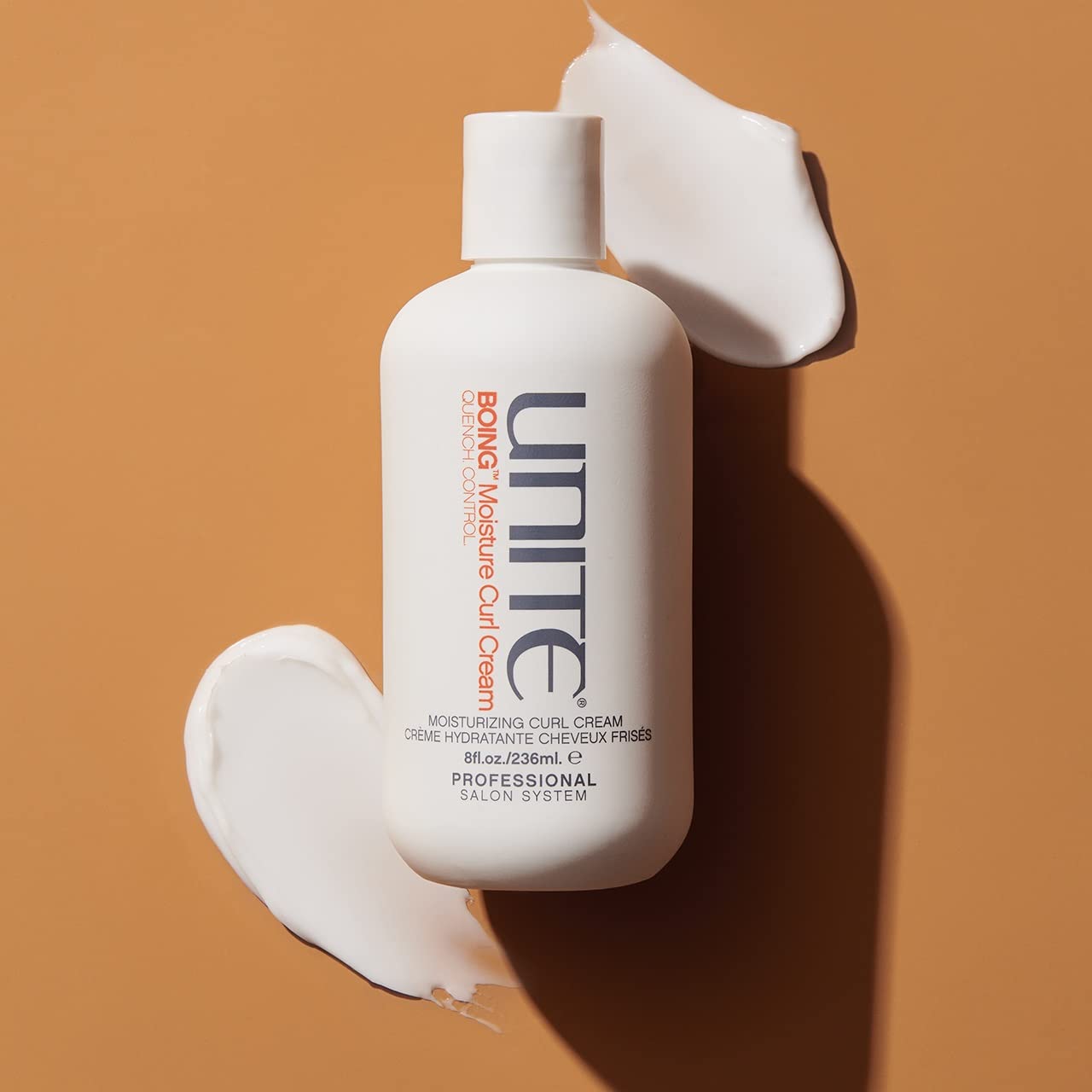 UNITE curl cream texture close-up demonstrating rich moisture and smooth application