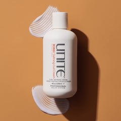 UNITE BOING cream texture close-up showing creamy consistency for smooth curl application