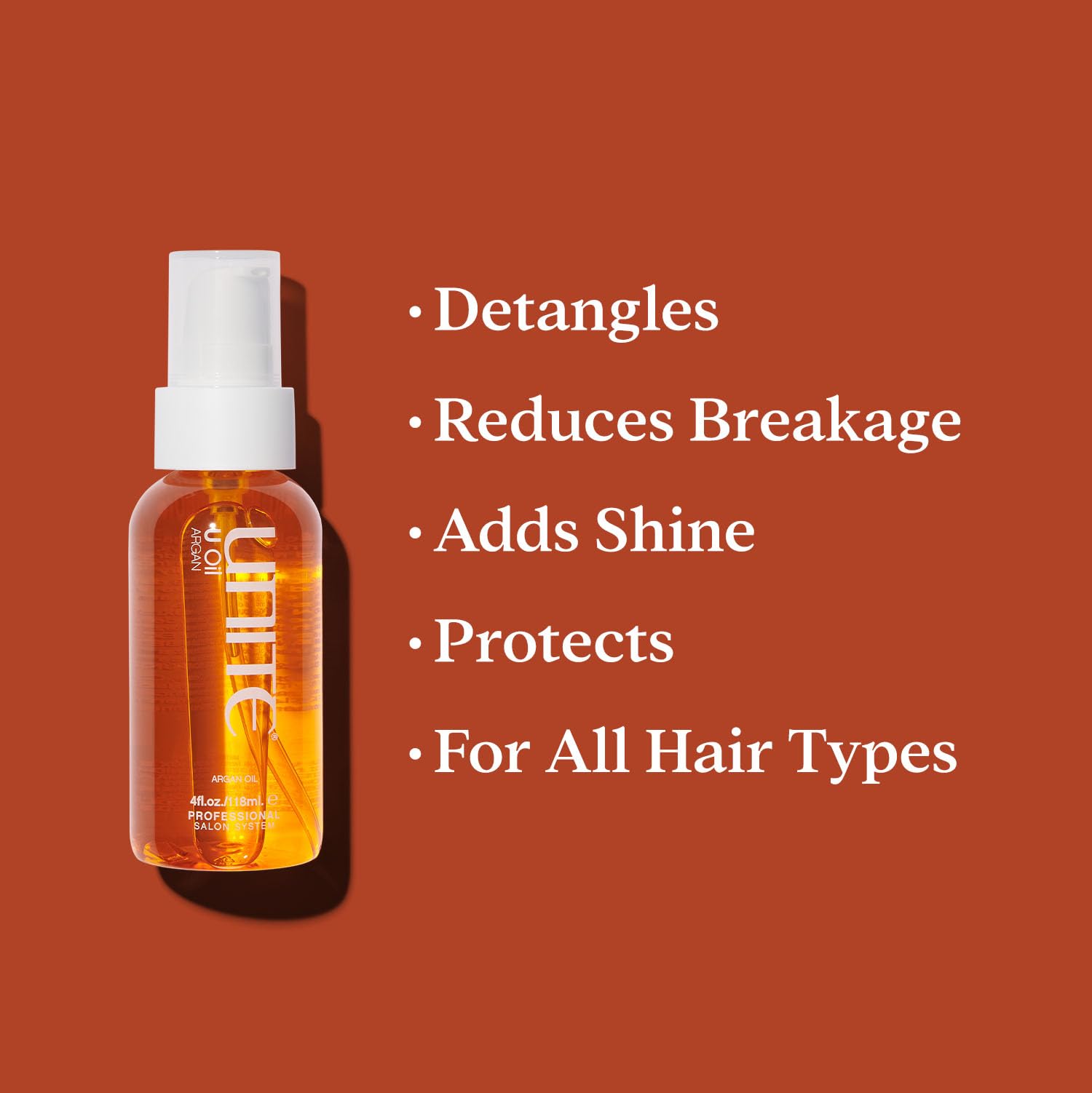 UNITE U Oil applied to damp hair demonstrating smoother styling and reduced blow-dry time