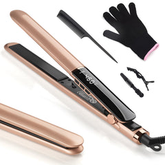 UNOBEY front view of flat iron showing sleek ergonomic design and quick styling