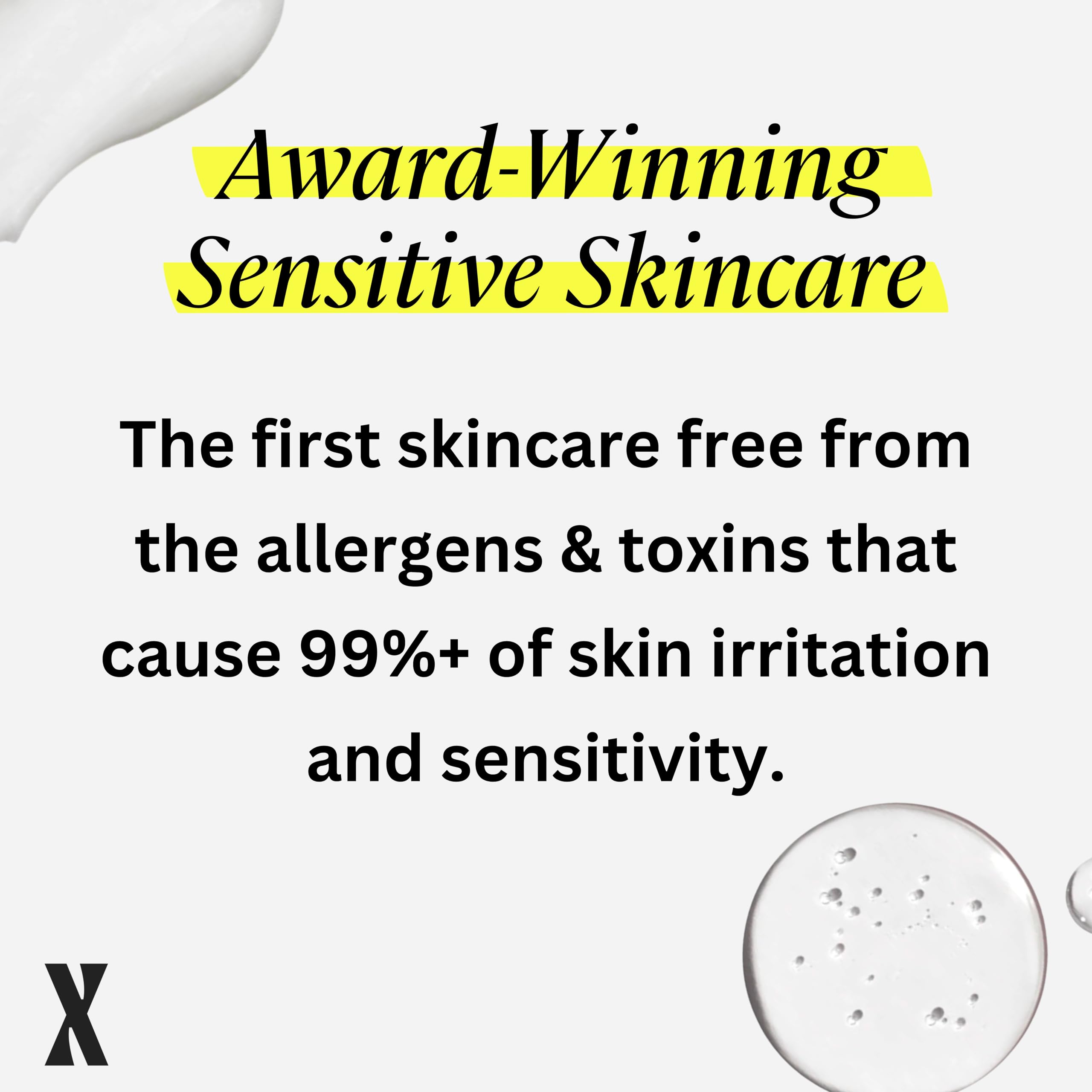 Untoxicated being applied to face showing gentle, non-greasy finish ideal for sensitive skin