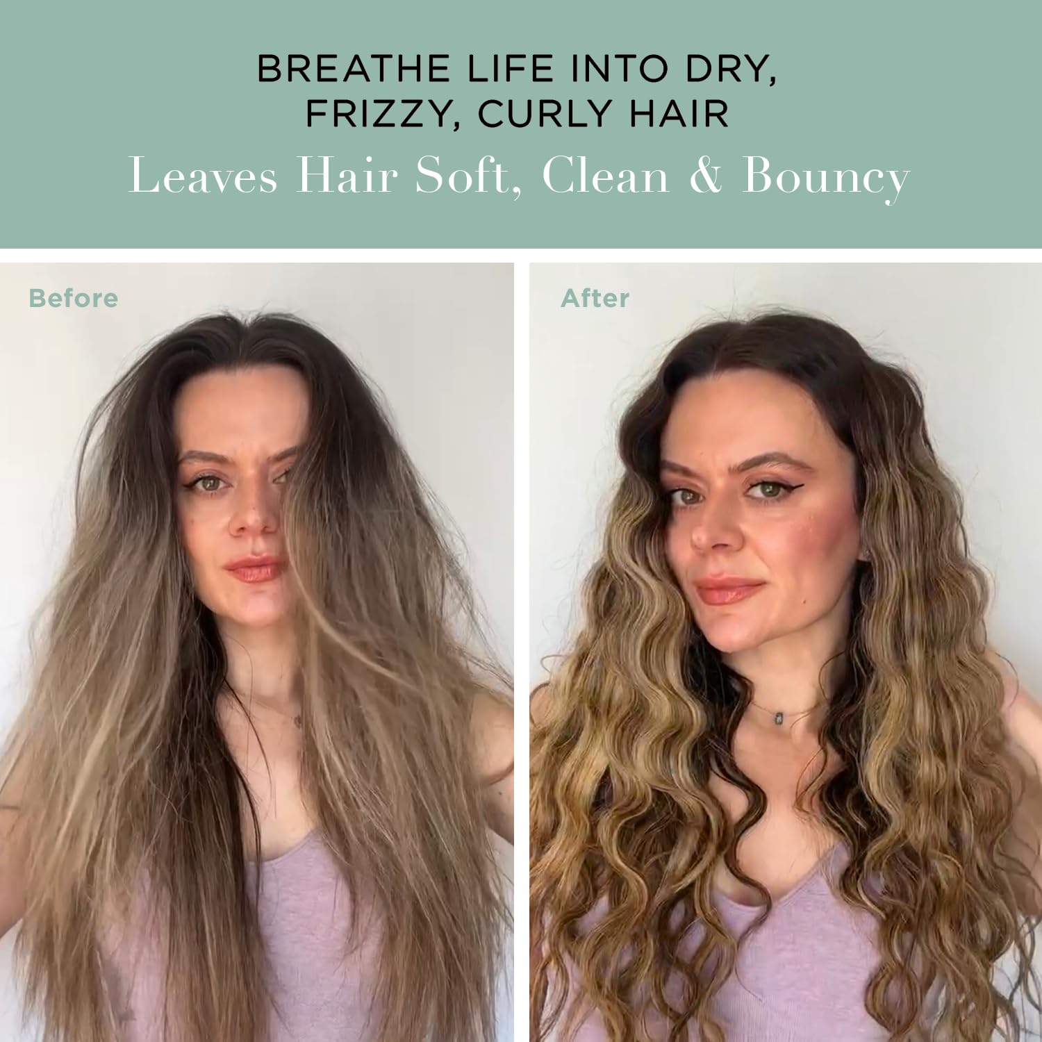 unwash applied to wet hair showing gentle cleansing and scalp massage
