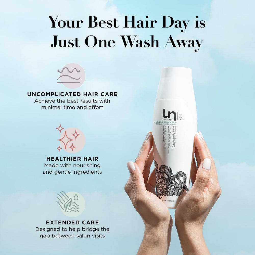 unwash label close-up highlighting hydrolyzed keratin and clean formula
