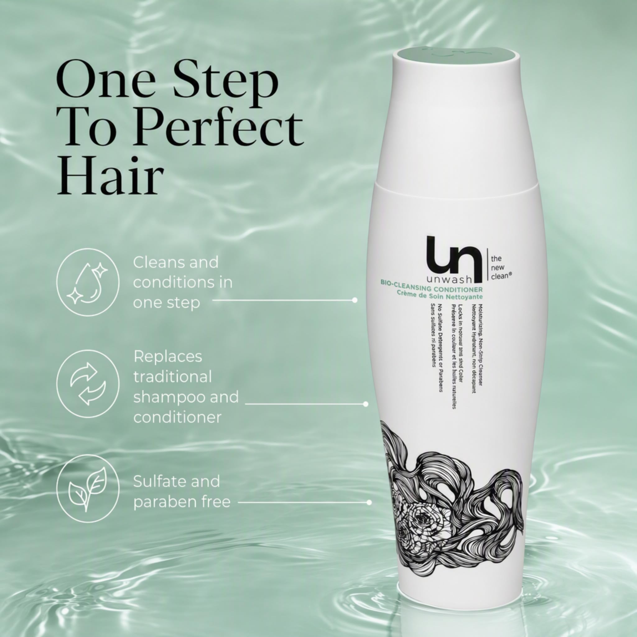 unwash creamy texture close-up demonstrating silky slip for detangling