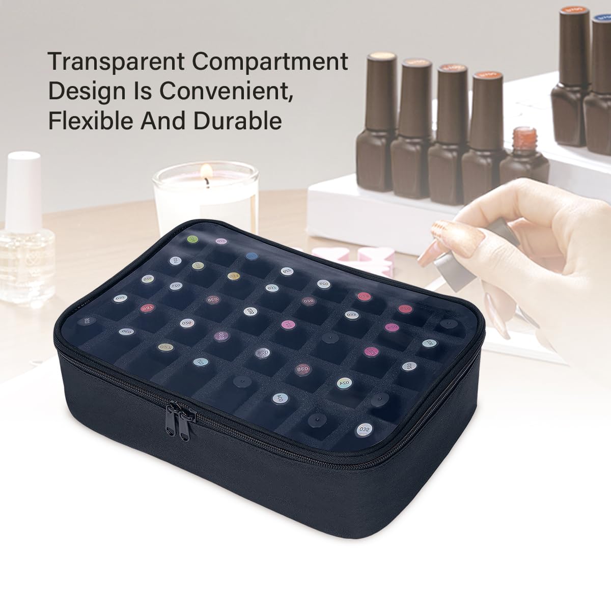 UOZL size comparison hand held showing compact portability for travel