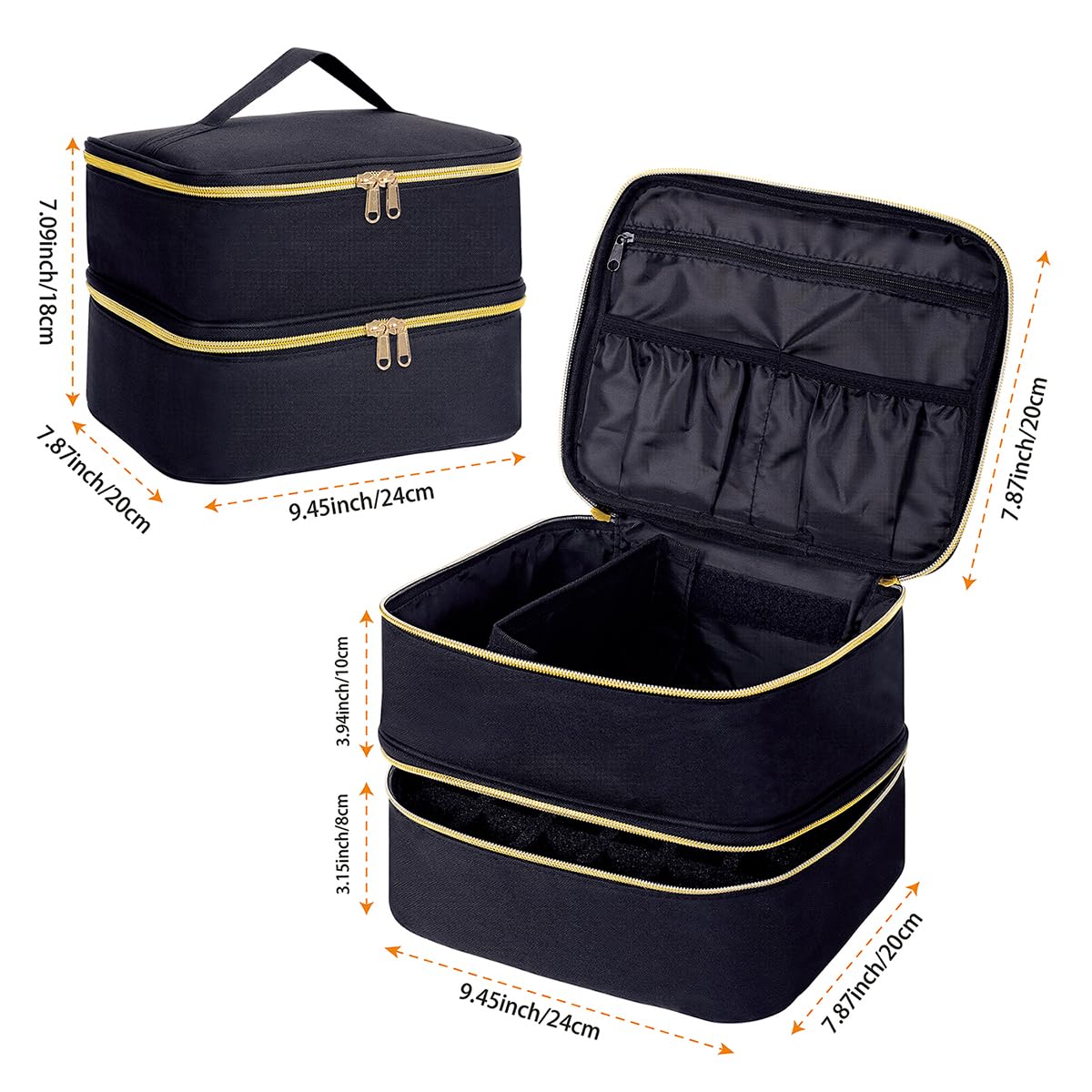 UOZL open top view showing double-layer layout and tool pockets for organized storage