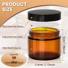 UPBUD wide-mouth jar angle with cream being filled showing easy filling benefit