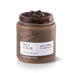 UpCircle jar front view showing citrus blend and recyclable packaging benefit