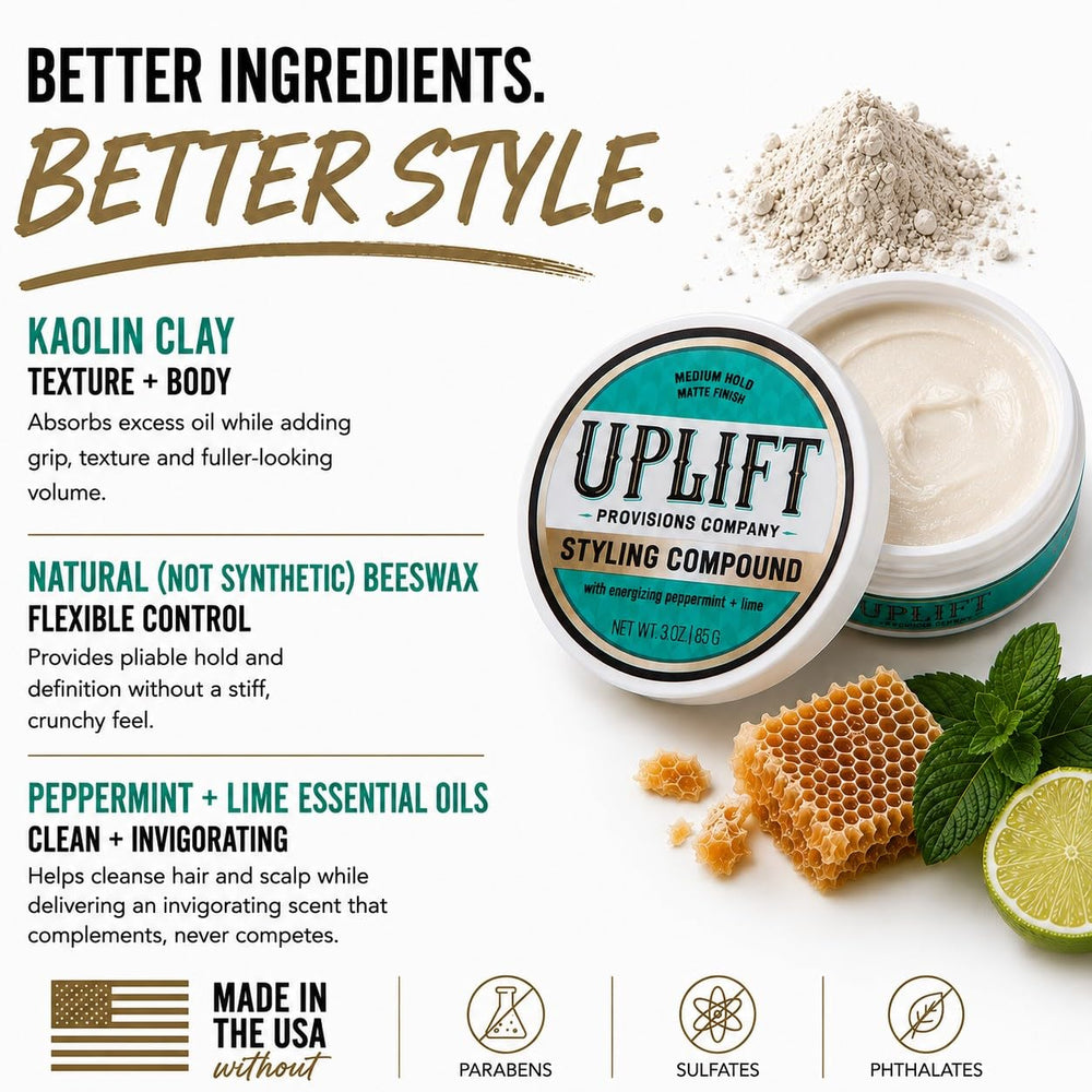 Uplift Provisions Company kaolin clay and beeswax ingredients for hold