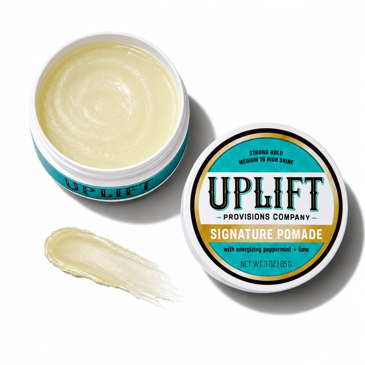 Uplift Provisions Company jar front view showing label and 3oz size benefit