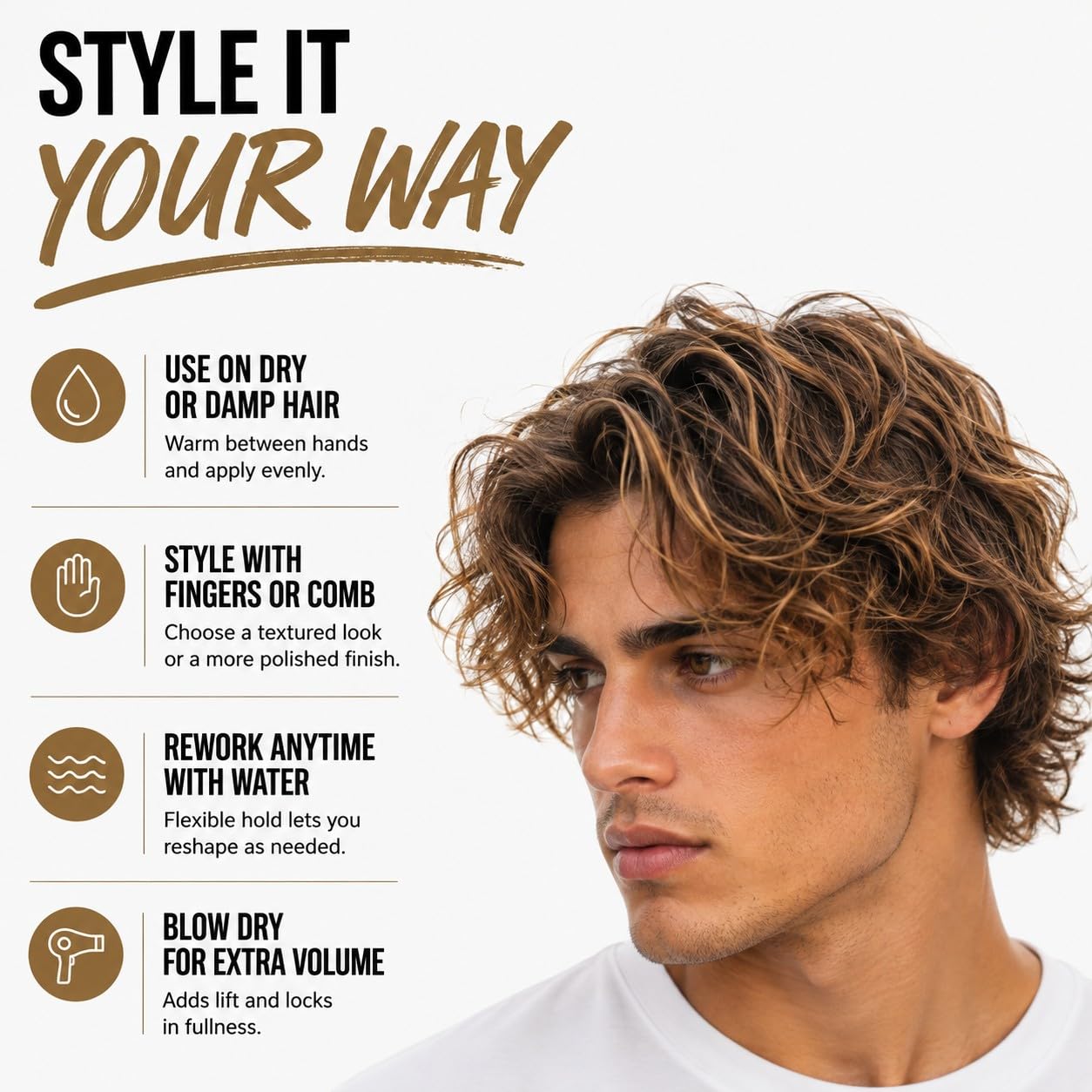 Uplift Provisions Company styled side profile showing matte finish benefit