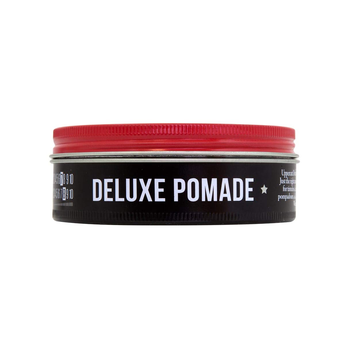UPPERCUT DELUXE label close-up showing original barber-crafted formula details