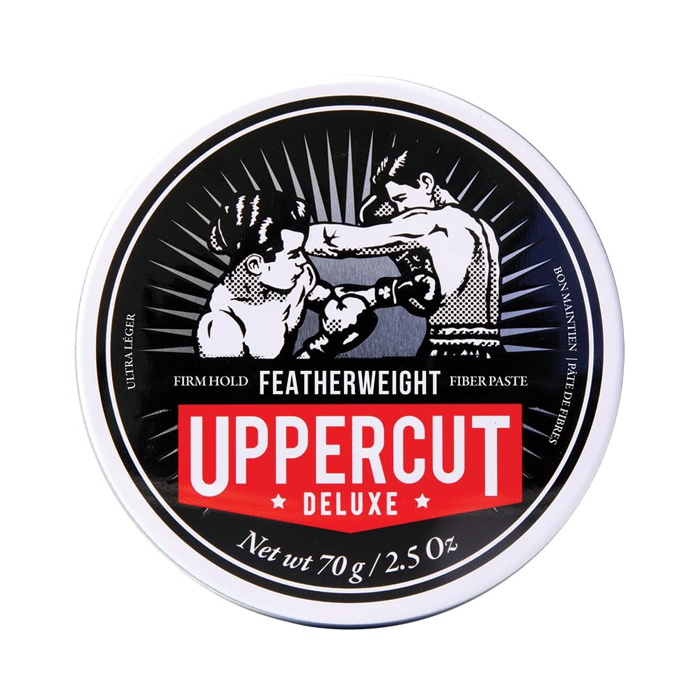 Uppercut Deluxe front jar view showing clean packaging and firm hold benefit