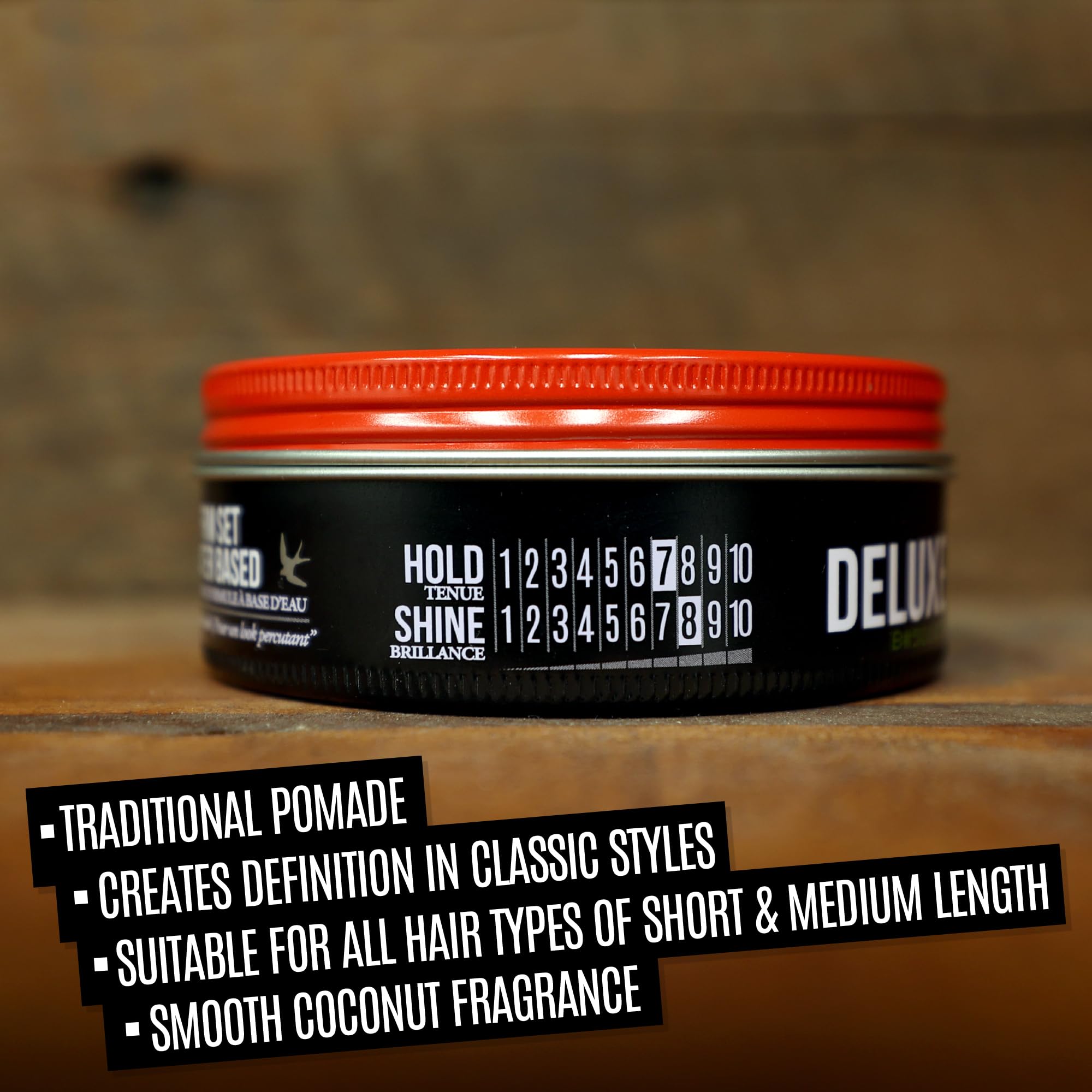 UPPERCUT DELUXE pomade warmed in palm for even application benefit