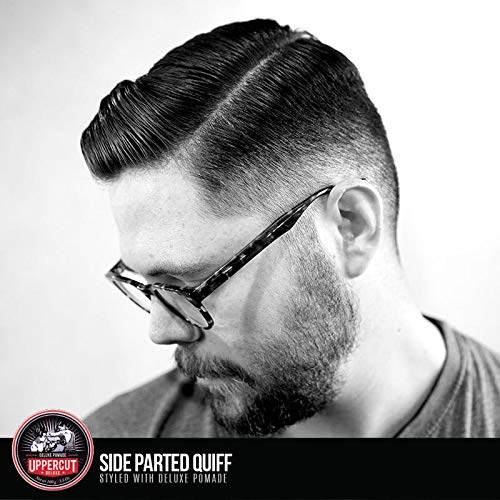 UPPERCUT DELUXE styled slick-back showcasing high shine and controlled finish
