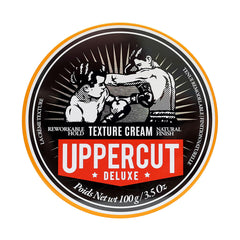 UPPERCUT DELUXE jar front view showing clean matte packaging and instant styling benefit