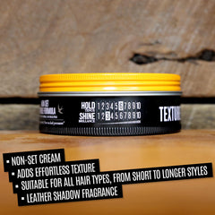 UPPERCUT DELUXE close-up of cream texture showing lightweight spreadability benefit