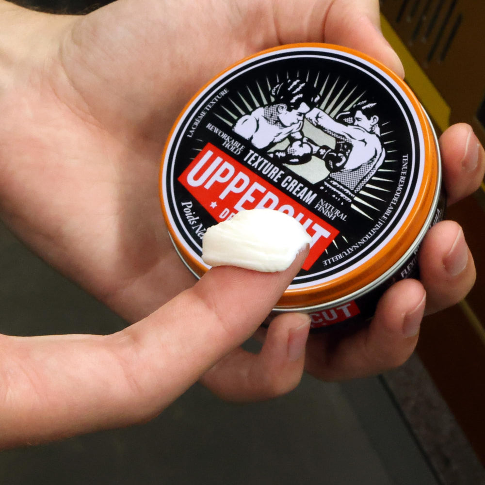 UPPERCUT DELUXE used on short haircut demonstrating defined separation and texture benefit