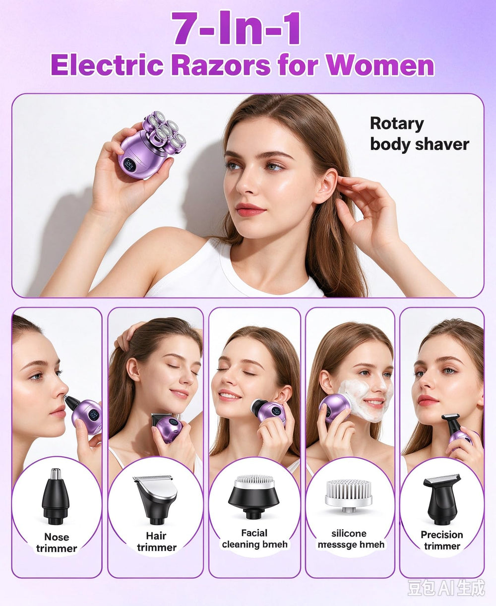 UpperX 7D floating head close-up showing flexible blades for smoother contour shaves