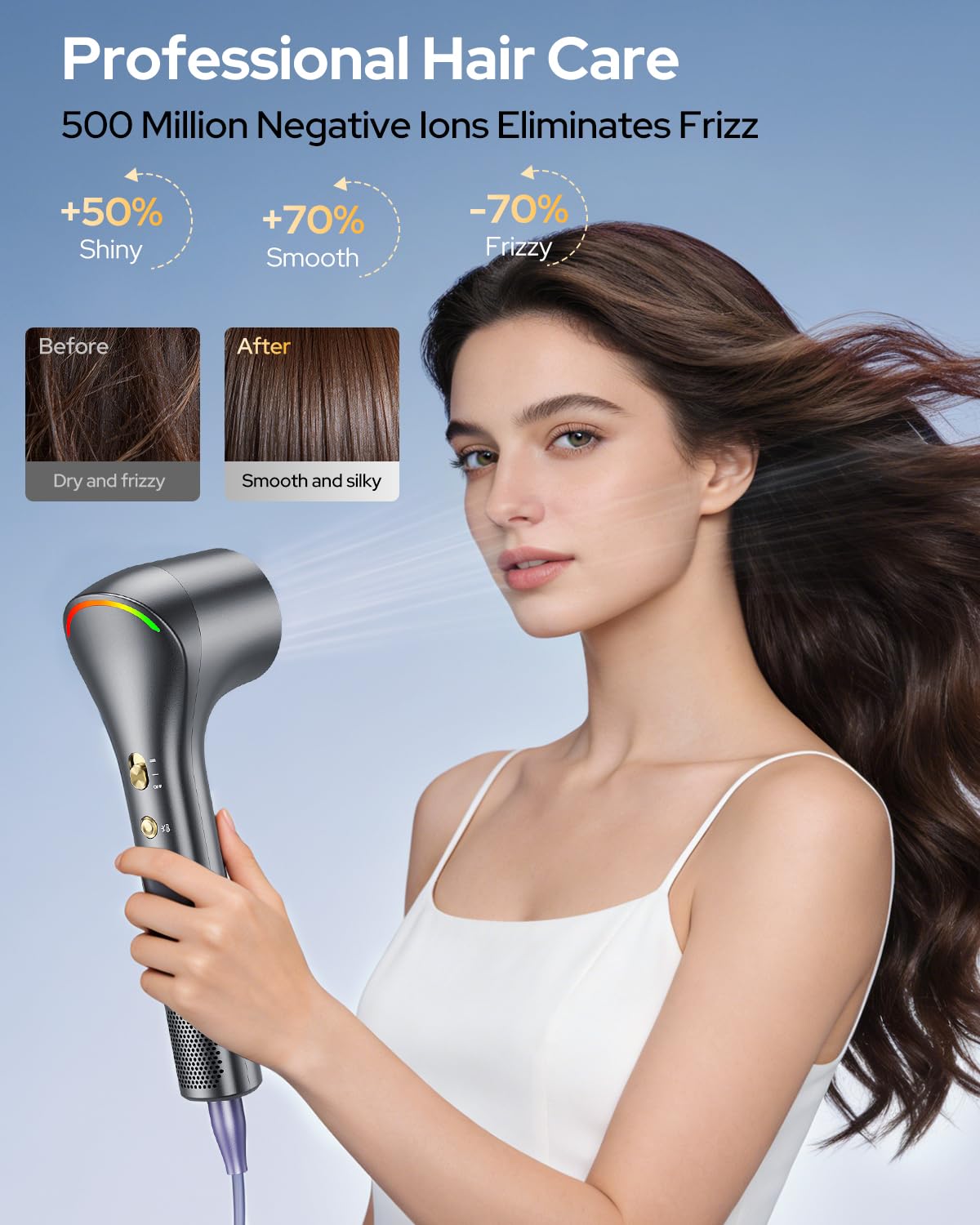 UpperX magnetic concentrator and diffuser attachments for fast switching and versatile looks
