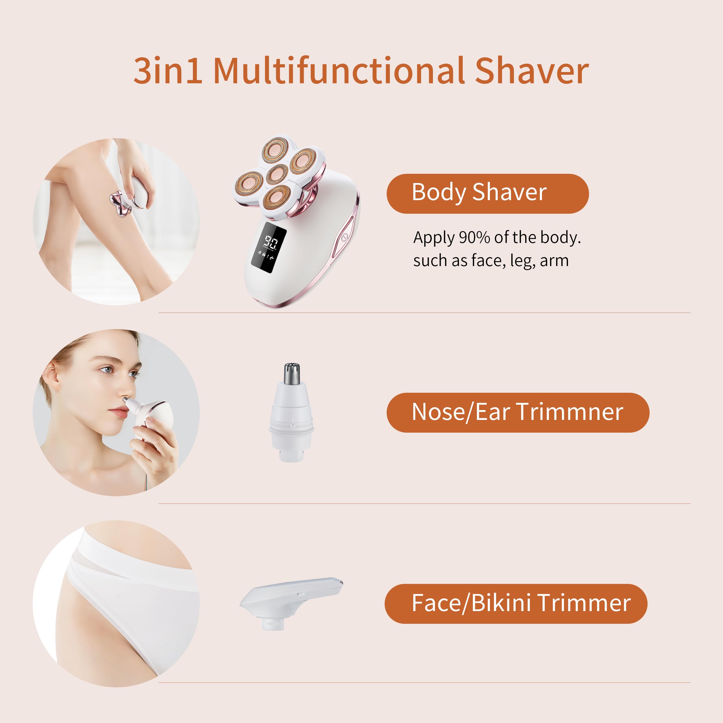 UPTARD nose trimmer detail removing fine hairs safely in nostril area