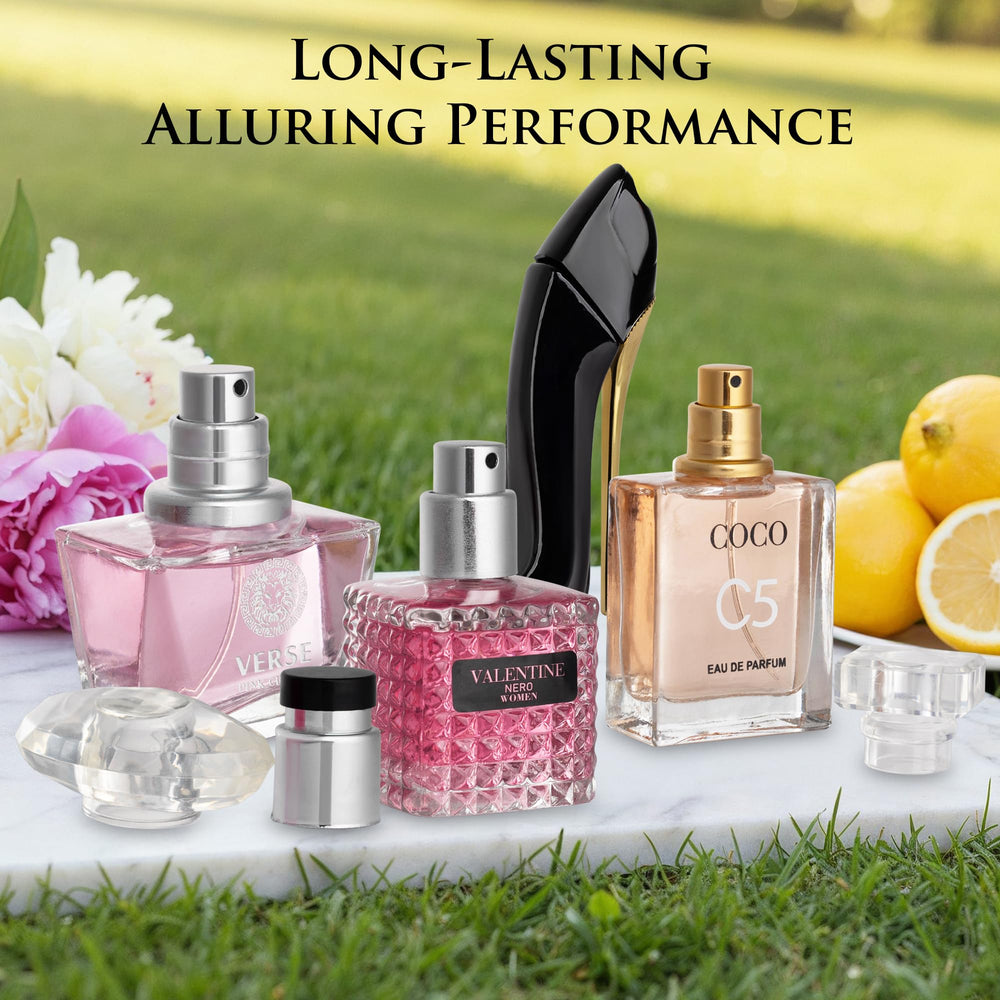 URBAN COLLECTION perfume atomizer mid-spray, demonstrates fine mist and even coverage