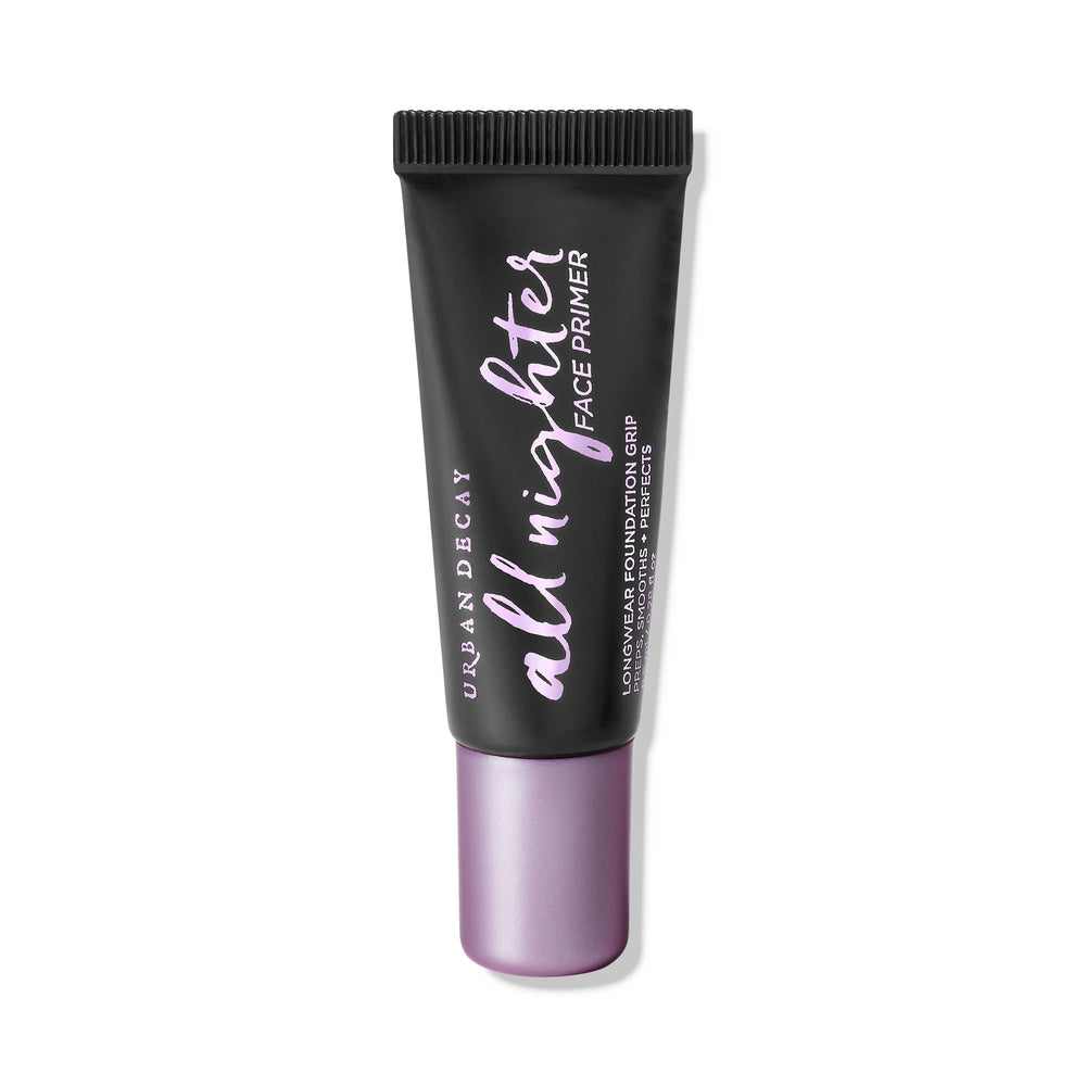 Urban Decay front packaging showing travel size and sleek bottle, convenient portability