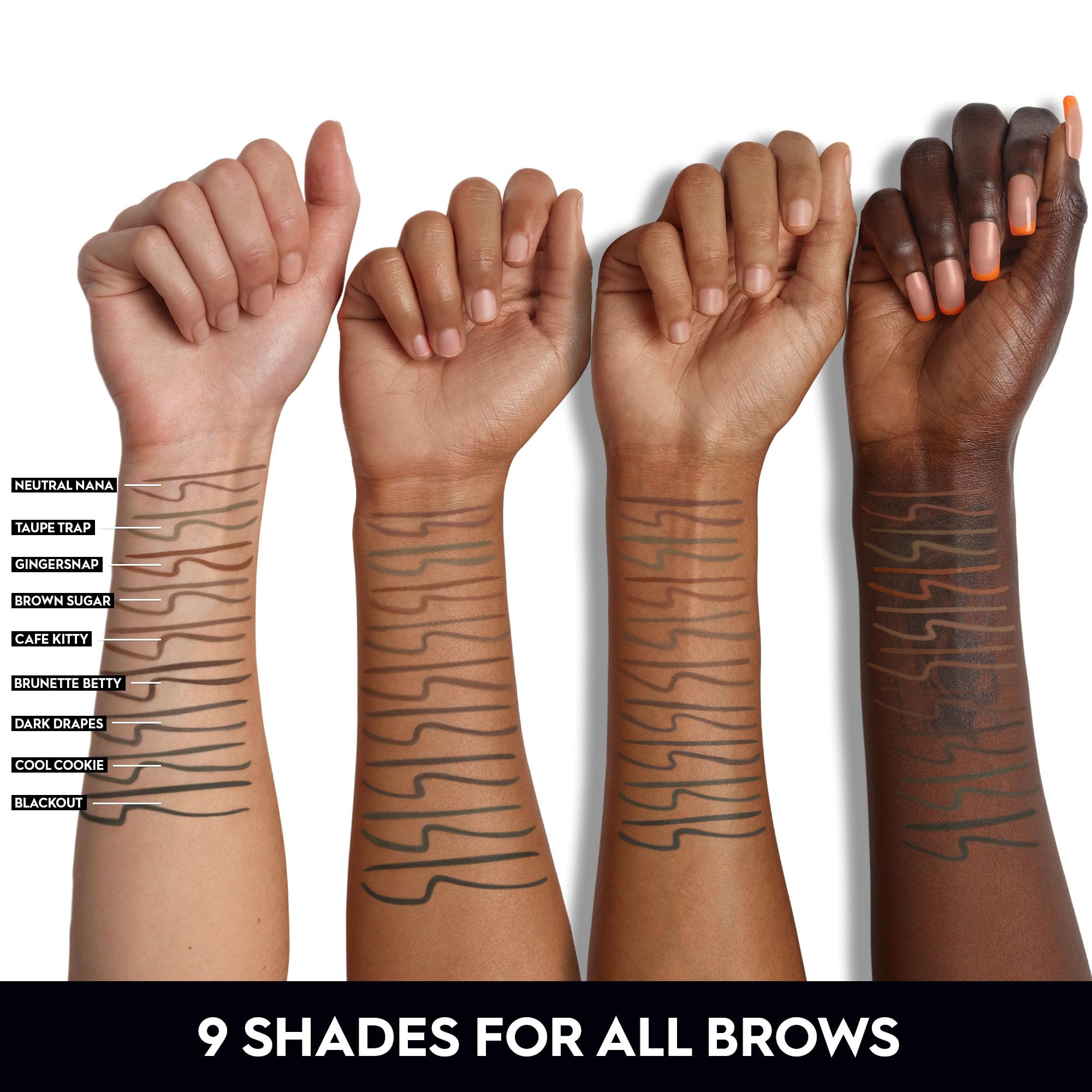Urban Decay Brow Blade shown being applied to model brows for effortless shaping and long-lasting wear