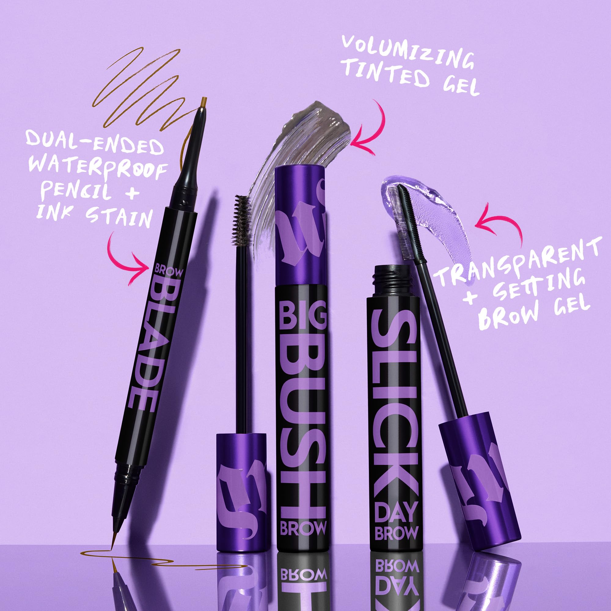 Urban Decay Brow Blade applied on model brows showing natural finish benefit: long-lasting definition